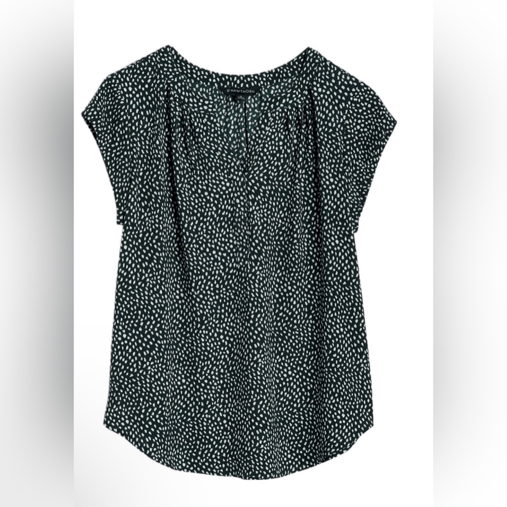 41 Hawthorn Morey Split Neck Short Sleeve Blouse
